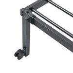 vidaXL Cadre de lit sans matelas pliable noir 100x190 cm acier