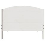 vidaXL Cadre de lit sans matelas blanc 90x200 cm bois de pin massif