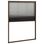 vidaXL Moustiquaire plissée pour fenêtre Aluminium Marron 80x120 cm