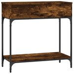 vidaXL Table console chêne fumé 75x34 5x75 cm bois d'ingénierie