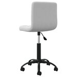 vidaXL Chaise pivotante de bureau Gris clair Velours