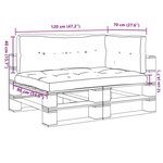 vidaXL Coussins de palette lot de 3 crème tissu