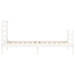 vidaXL Cadre de lit avec tête de lit blanc 90x200 cm bois massif