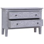 vidaXL Buffet avec 2 tiroirs 90x30x60 cm Bois d'acajou massif