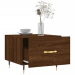vidaXL Tables basses 2 Pièces chêne marron 50x50x40 cm bois d'ingénierie