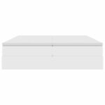 vidaXL Lit avec rangement et matelas avec matelas Blanc 180 x 200 cm