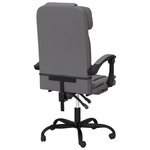 vidaXL Fauteuil inclinable de bureau Gris Similicuir