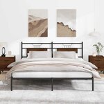 vidaXL Cadre de lit sans matelas chêne marron 183x203 cm