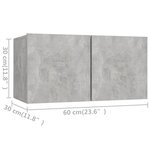 vidaXL Ensemble de meubles TV 8 Pièces Gris béton Bois d'ingénierie
