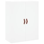 vidaXL Buffet haut Blanc 69 5x34x180 cm Bois d'ingénierie