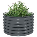 vidaXL Lit surélevé de jardin 80x80x44 cm Acier galvanisé Gris