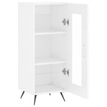 vidaXL Buffet Blanc brillant 34 5x34x90 cm Bois d'ingénierie