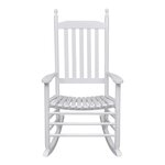 vidaXL Chaise à bascule avec siège incurvé Blanc Bois