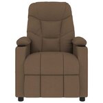 vidaXL Fauteuil de massage Marron Tissu
