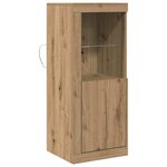 vidaXL Buffet LED Marron 41 x 37 x 100 cm Bois d'ingénierie