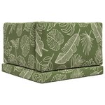 vidaXL Coussin de canapé d'extérieur 3 Pièces Modèle feuille Polyester