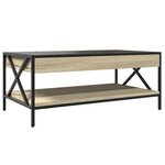 vidaXL Table basse avec LED infini chêne sonoma 90x50x38 cm
