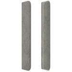vidaXL Tête de lit avec oreilles Gris clair 183x16x118/128 cm Velours