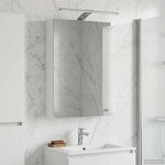 vidaXL Armoire Miroir de Salle de Bain Blanc 40 x 10 5 x 60 5 cm