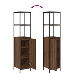 vidaXL Ensemble de meubles de salle de bain en 3 pièces en bois d'ingénierie chêne brun