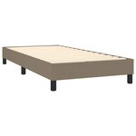 vidaXL Sommier à lattes de lit avec matelas Taupe 90x190 cm Tissu