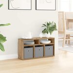 vidaXL Basboard avec tiroir Chêne artisanal 72 x 22 5 x 38 cm