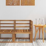 vidaXL Canapé d'angle extérieur Bois d'Acacia Massif Naturel