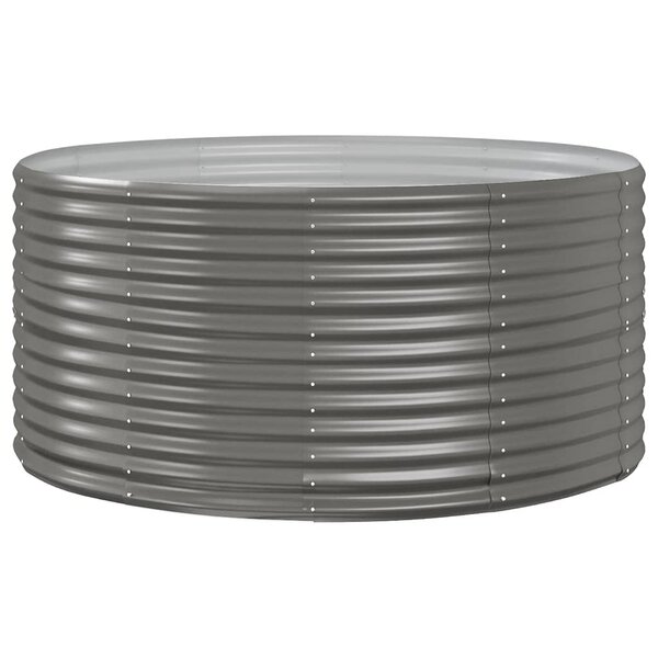 vidaXL Lit surélevé de jardin Gris 140x140x68cm Acier enduit de poudre