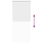 vidaXL Store enrouleur occultant 104 4 x 230 cm largeur du tissu 100 cm blanc