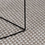 vidaXL Tapis de surface LUGO Crème et Taupe 200 x 200 cm Polyester