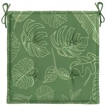 vidaXL Coussins de chaise lot de 2 motif de feuilles 50x50x4 cm tissu
