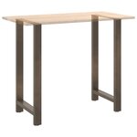 vidaXL Pieds de table de bar en acier naturel  2 pièces  60 x (110-111) cm