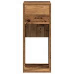 vidaXL Support de tour d'ordinateur avec tiroir vieux bois 30x44x74 cm