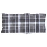 vidaXL Coussins de chaise à dossier haut lot de 6 motif carreaux gris