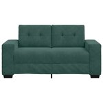 Canapé Loveseat vidaXL Vert Foncé 120 cm en Velours