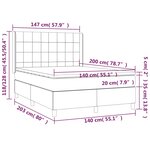 vidaXL Sommier à lattes de lit avec matelas Bleu 140x200 cm Tissu
