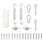 vidaXL Jeu d'accessoires de voile d'ombrage 9 Pièces Acier inoxydable