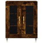 vidaXL Buffet haut Chêne fumé 69 5x34x180 cm Bois d'ingénierie