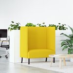 vidaXL Canapé Haut Jaune Clair 109x56x121 cm Tissu