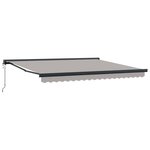 vidaXL Auvent Rétractable Gris clair 400 × 300 cm Tissu  Métal