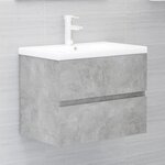 vidaXL Ensemble de meubles de salle de bain 2 Pièces gris béton