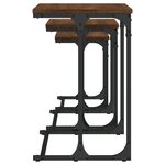vidaXL Tables basses gigognes 3 Pièces chêne marron bois d'ingénierie