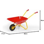 ROLLY TOYS Brouette Rouge en Métal