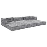 vidaXL Coussin 3 Pièces Gris clair 70 x 70 x 54 cm Polyester
