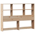vidaXL Lit bibliothèque sans matelas 140x190 cm bois de pin massif