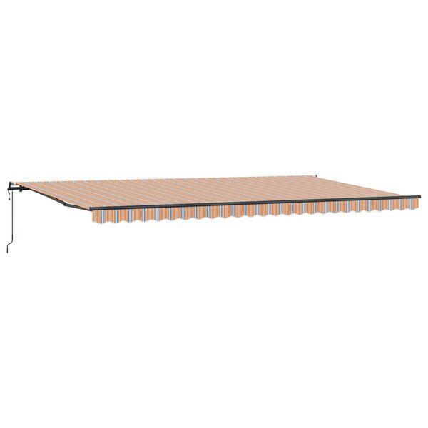 vidaXL Auvent Rétractable Multicolore 600 × 300 cm Tissu et Aluminium