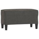 vidaXL Banc Gris foncé 70x35x41 cm Velours