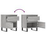 vidaXL Table de chevet sonoma gris 40x35x50 cm bois d’ingénierie