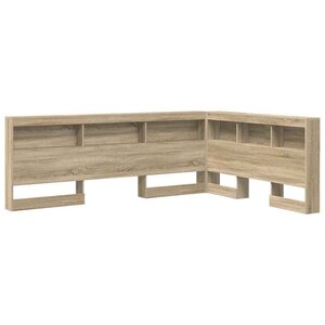 vidaXL Tête de lit de rangement Chêne Sonoma 135 cm Bois d'ingénierie