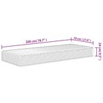 vidaXL Matelas en mousse moyennement doux 70x200 cm